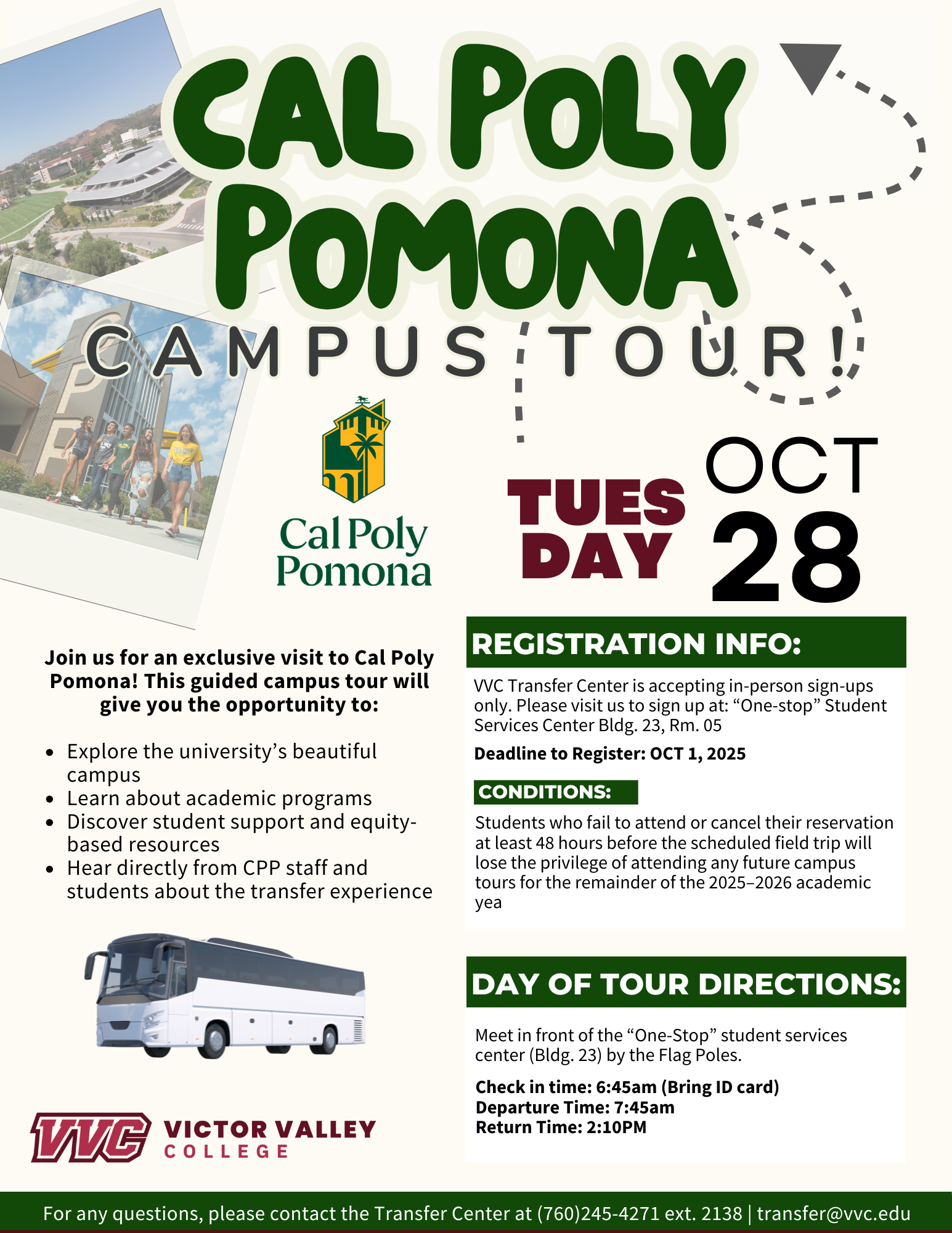 Flyer for Cal poly Tour