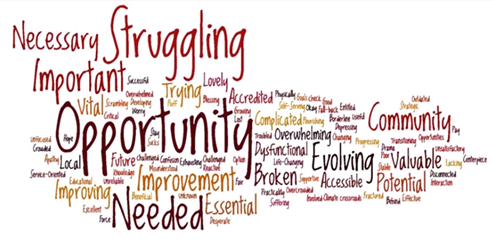 Community perceptions word cloud